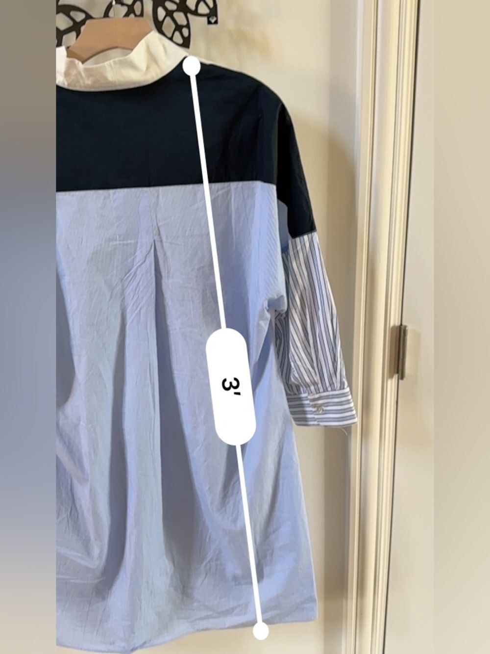 Tuckernuck POMANDER PLACE Colorblock Burnell Shirt Dress in White L - Picture 8 of 11
